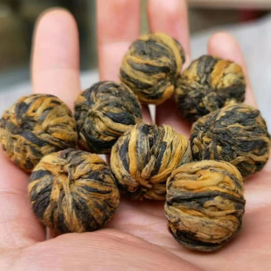 Yunnan Silk Ball Black Tea Premium 2025 - Dianhong Pearl Hand-Rolled Artisan