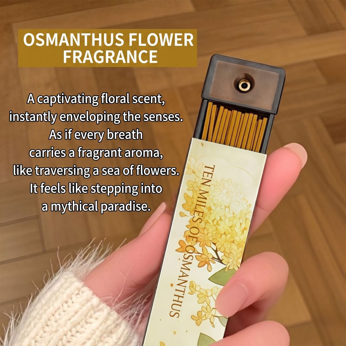 Natural Incense Sticks – New Chinese Style Indoor Aromatherapy | 8 Scents | ~40 Sticks per Box
