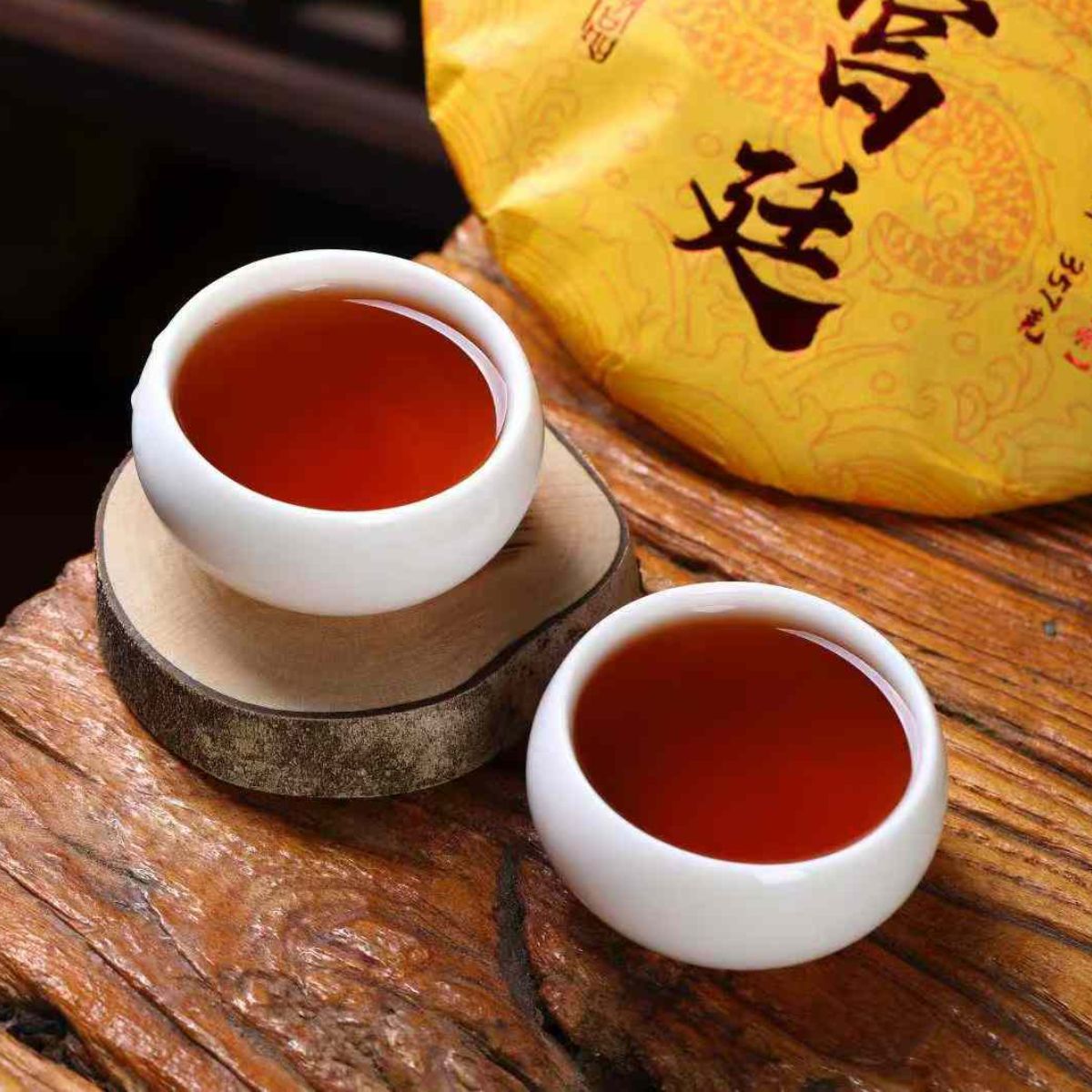 Golden Bud Palace Grade Menghai Flavor Shou Puerh Tea Cake 2022 - 400g