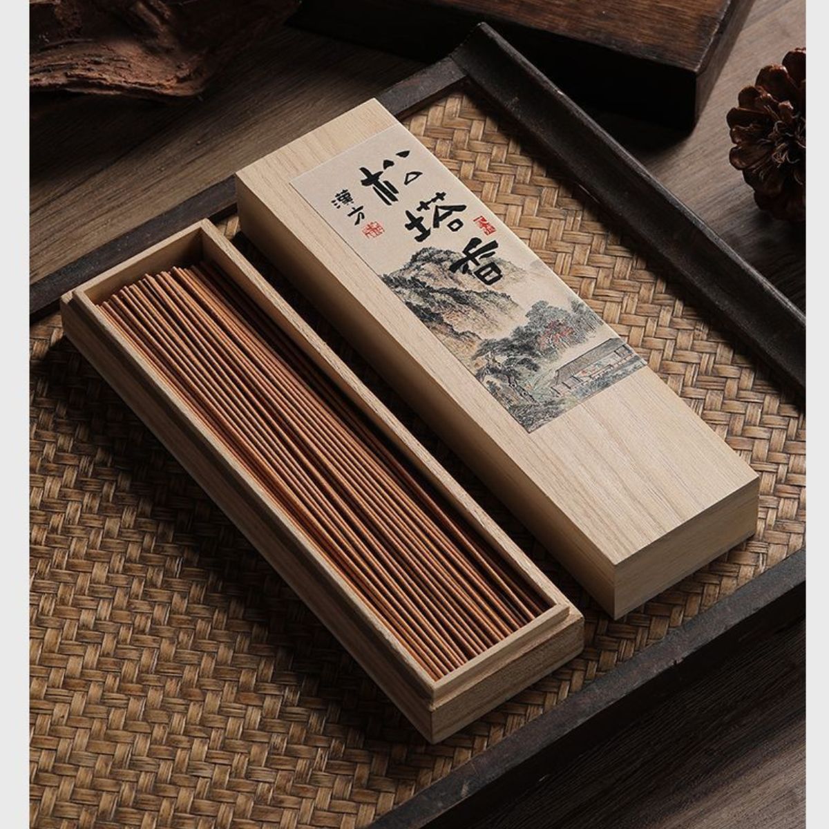 Han Fang Natural Pine Cone Incense Sticks – 50g (~135 Sticks) | Purifying & Calming