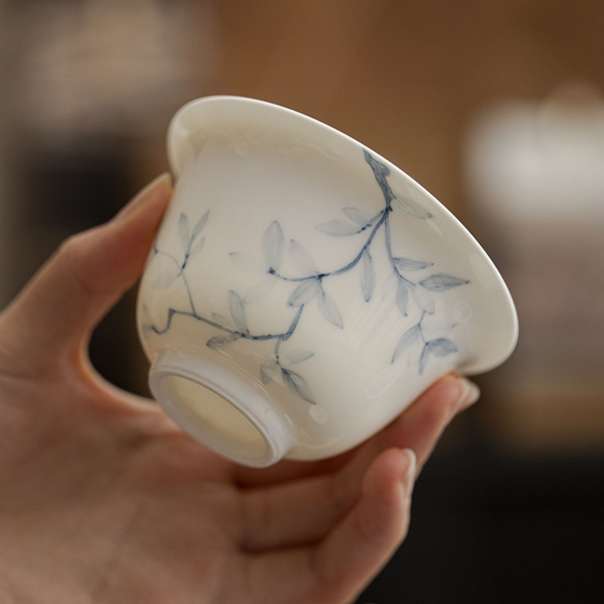 Qingzhi Yulan Sancai Gaiwan – 165ml Traditional Chinese Tea Bowl