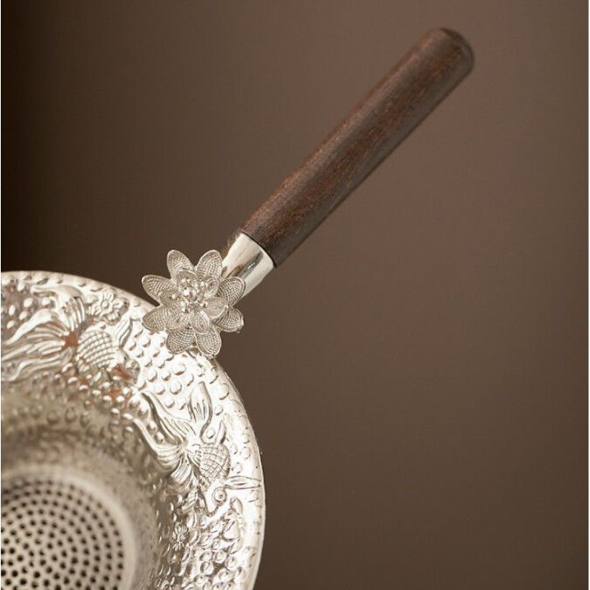 Koi Fish Tea Strainer Set | Handcrafted Loose Leaf Infuser with Stainless Steel Drip Tray