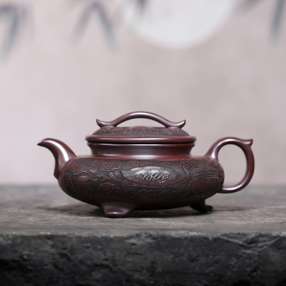 San Zu Yun Qiao Yixing Zisha Teapot – Original Mine Red Clay