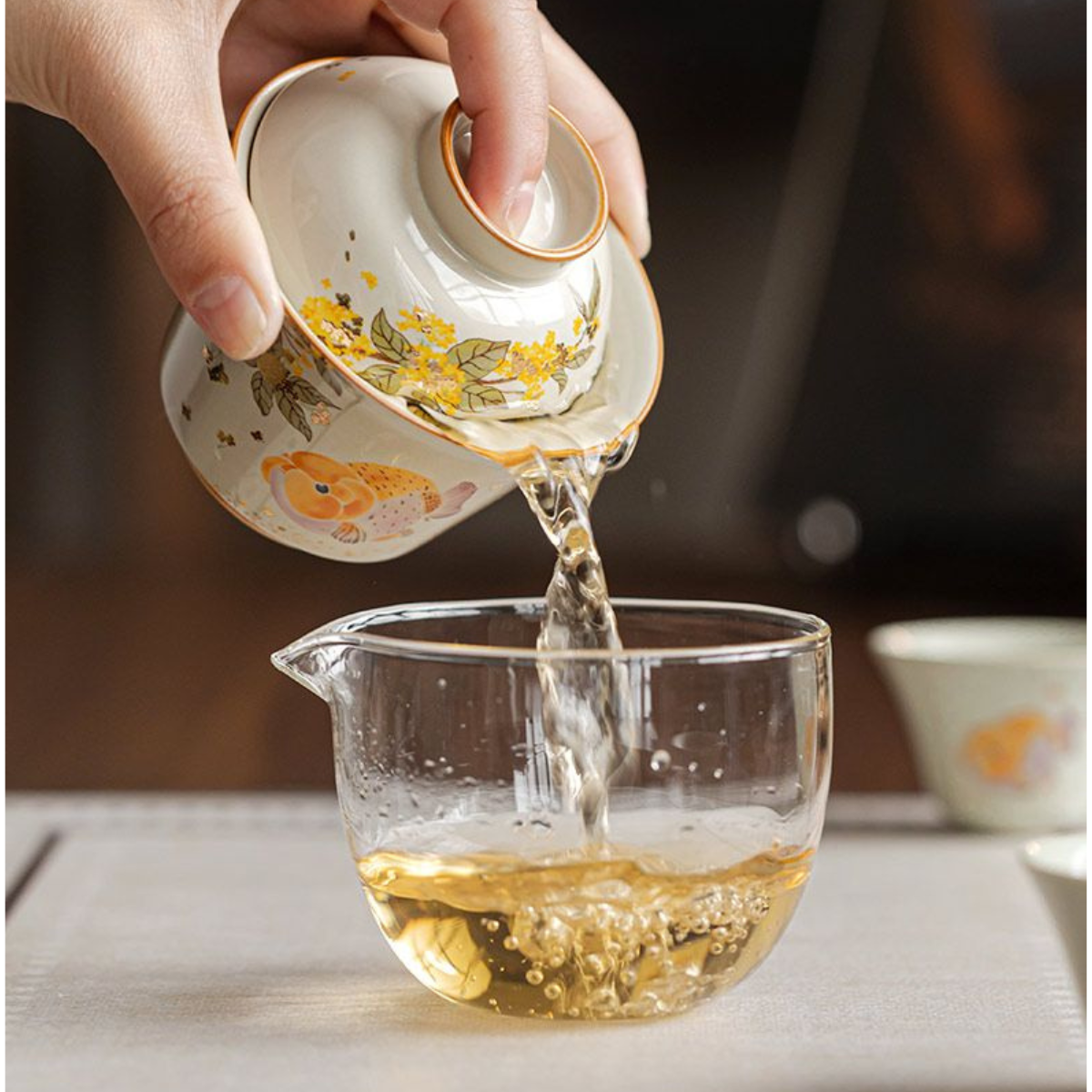 Jin Gui Fu Li Travel Gaiwan Tea Set – Wood Ash Glaze