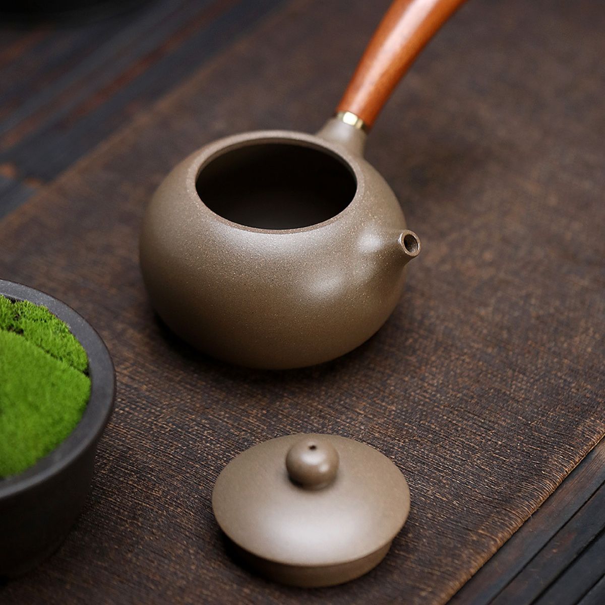 Side-Handle Tang Yu Zisha Teapot | Raw Ore Qing Hui Duan Clay | 250ml Gongfu Tea Pot