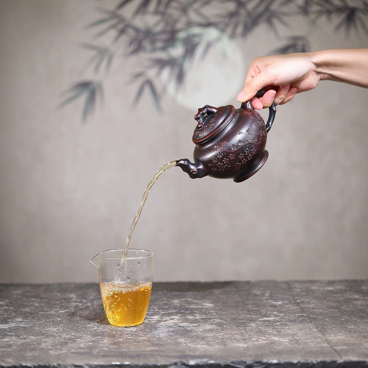 Meihua Baochun Yixing Teapot — Handcrafted Ancient Wuni Clay, 460ml