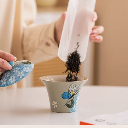 Travel Gaiwan Tea Set | Portable Chinese Tea Ceremony Kit with Cups & Pitcher