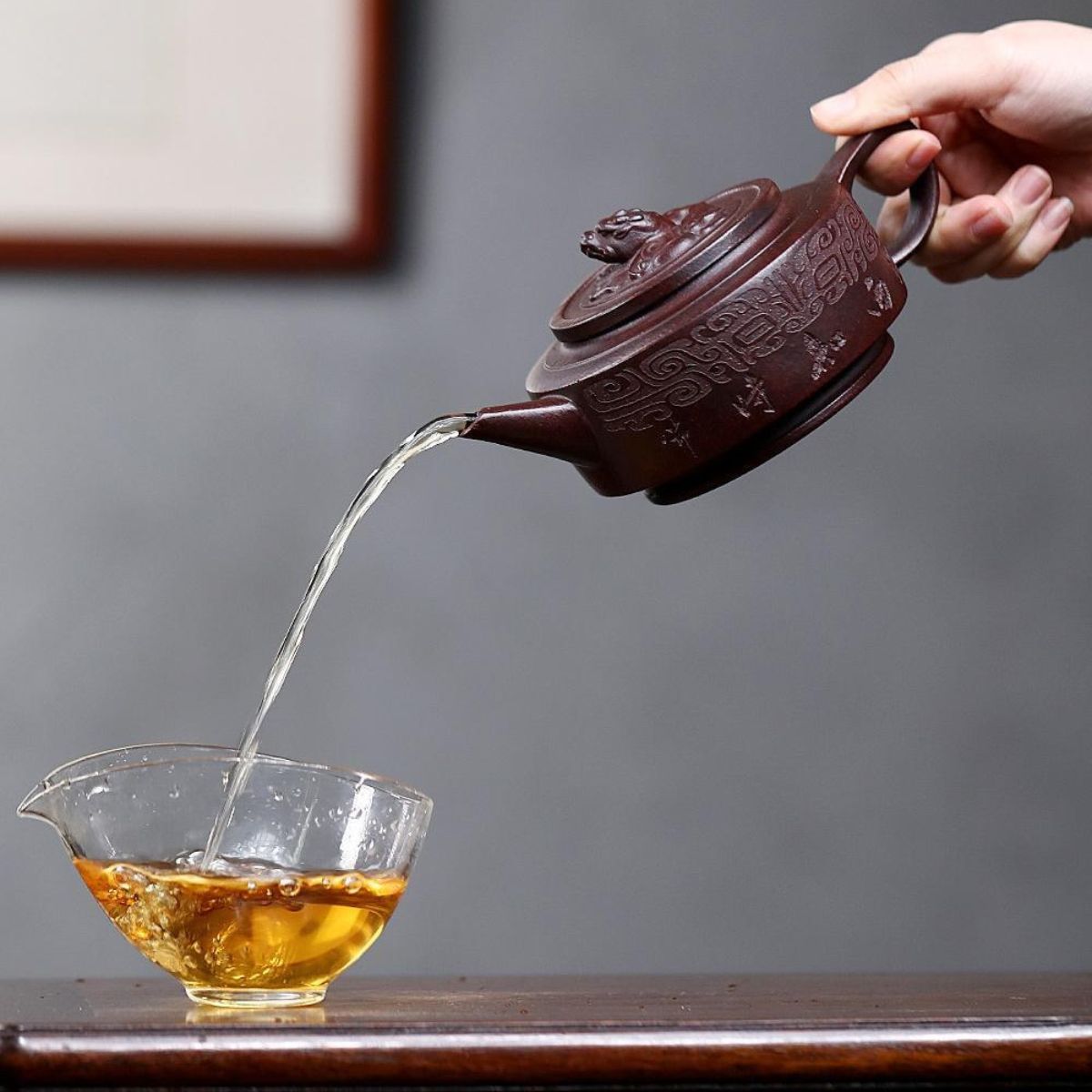 Handmade Yixing Purple Clay Teapot 350ml - Original Ancient Red Clay Zisha Gongfu Tea Pot
