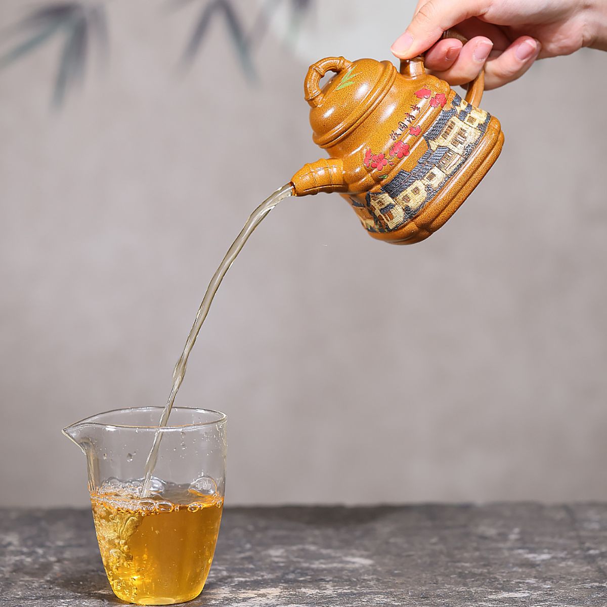 Guyuan Qingmeng Yixing Teapot — Fire-Glazed Golden Duanni, 250ml | Gift Set