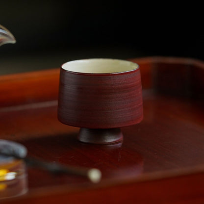 Shanzha Hongfen Yin Stoneware Teaware – Gaiwan & Teacup | Hawthorn Rose Clay
