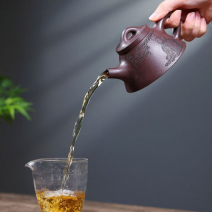 Ba Wang Piao Yixing Teapot | Premium Di Cao Qing Zisha Clay | Handcrafted 240ml