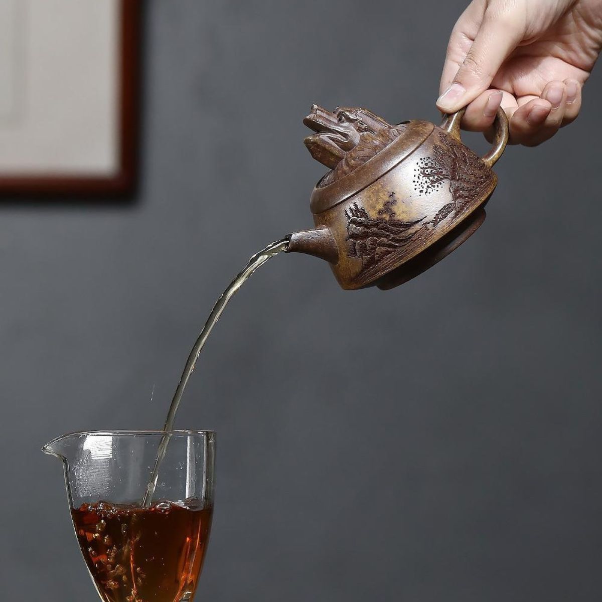 Yixing Purple Clay Teapot 250ml - Handmade Zisha Gongfu Tea Pot with High-Fired Duan Ni Clay