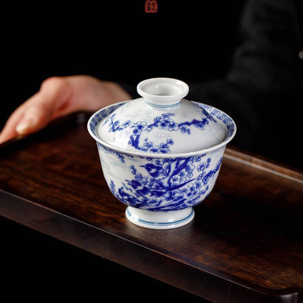 Jingdezhen Magpie & Plum Blossom Gongfu Tea Set – Xi Shang Mei Shao | Luxury Gift Box | 5-Piece