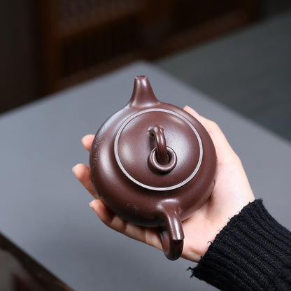 Le Zai Qi Zhong Yixing Teapot | Authentic Raw Zi Ni Purple Clay | Handcrafted 280ml