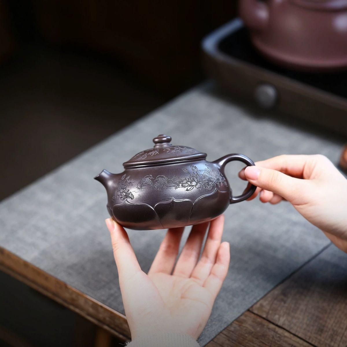 Lian Xiang Qing Yuan Yixing Teapot | Raw Shi Huang Yellow Zisha Clay | Handcrafted 330ml