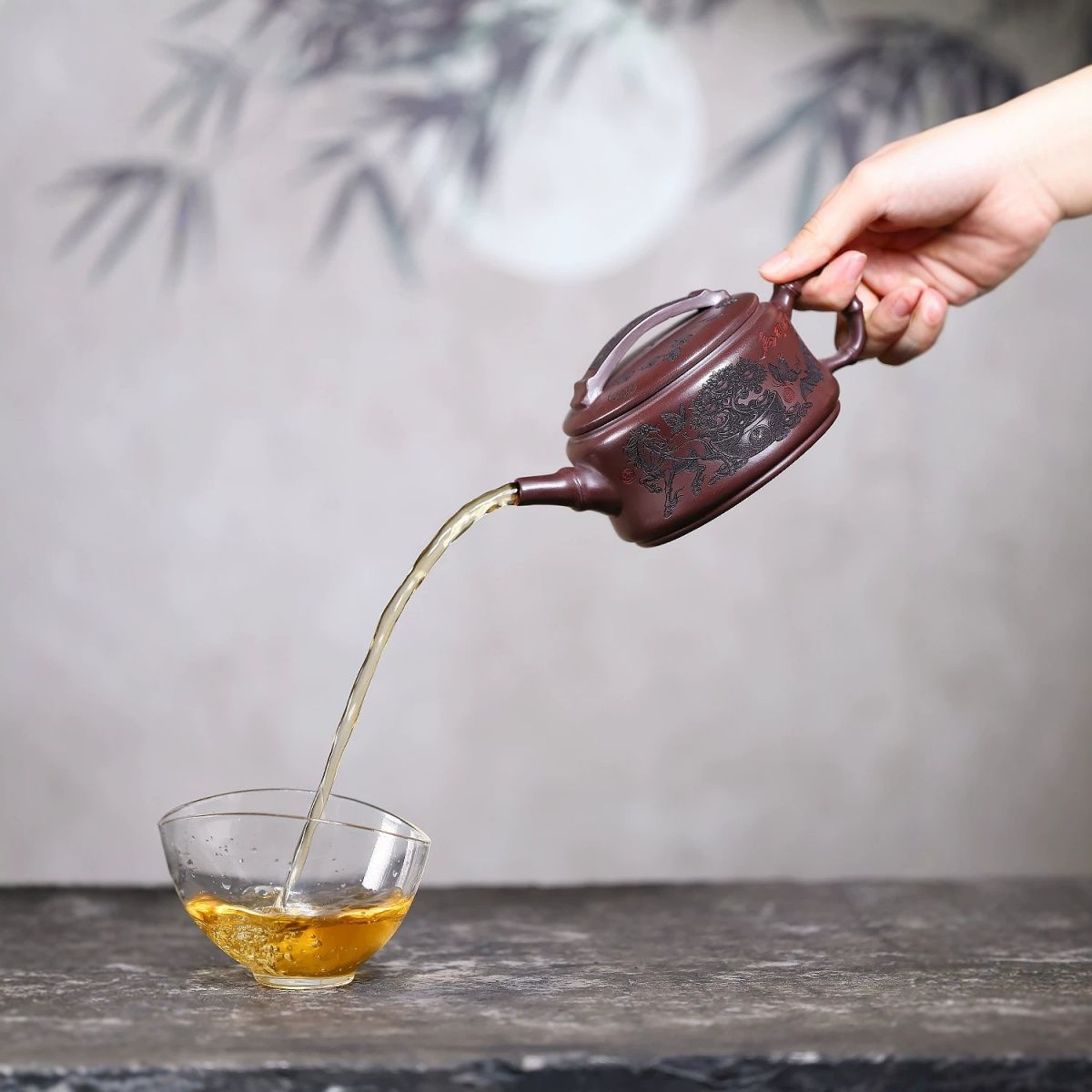 Cai Yun Xiang Tong Han Wa Yixing Teapot | Raw Shi Hong Red Zisha Clay | Handcrafted 300ml