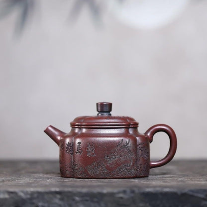 Long Ma Jing Shen De Zhong Yixing Teapot | Raw Gu Wu Ni Ancient Dark Clay | Handcrafted 370ml