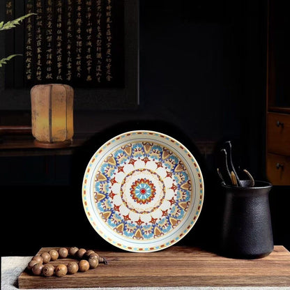 Jingdezhen Ying Luo Entangled Lotus 5-Piece Tea Set | High-Fire Porcelain | Gaiwan, Tray & Cups