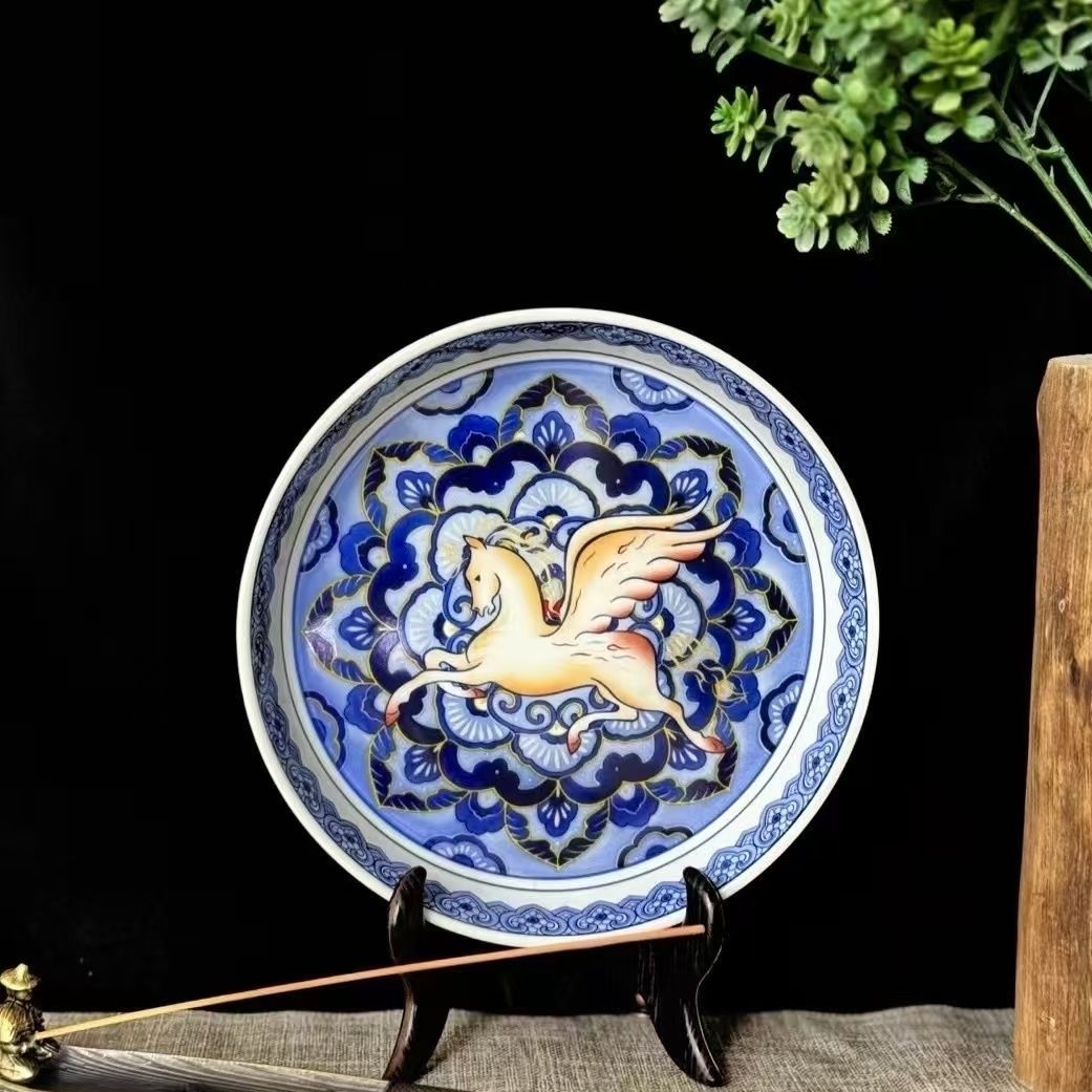 Jingdezhen Porcelain Gongfu Tea Set – Galloping Horse | Success & Prosperity | 5-Piece