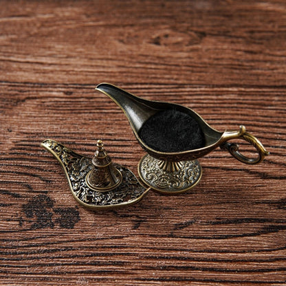 Aladdin Lamp Mini Incense Burner Gift Set – Chinese Incense Censer with 3 Xiang Yun Incense Discs