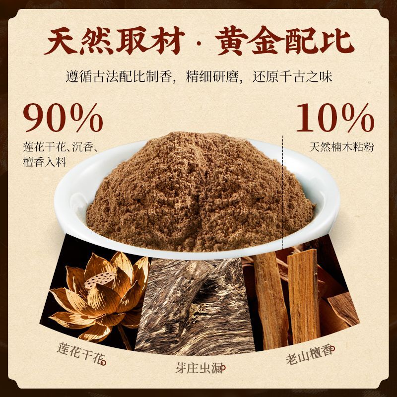 Jiupin Lotus | Natural Lotus, Agarwood & Sandalwood Incense Sticks | Ancient Recipe | 40g + Free Incense Holder
