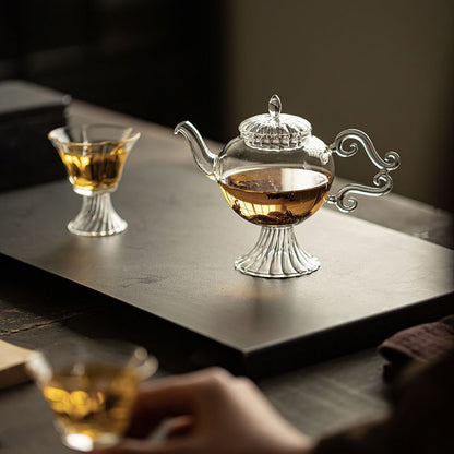 Qingyun Footed Gongfu Teapot 200ml – Premium Chinese High-Footed Tea Brewing Pot for Gongfu Tea Ceremony