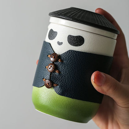 Wu Lin Panda Portable Travel Tea Set – Teapot, Master Cup & 3 Tasting Cups with Carry Bag