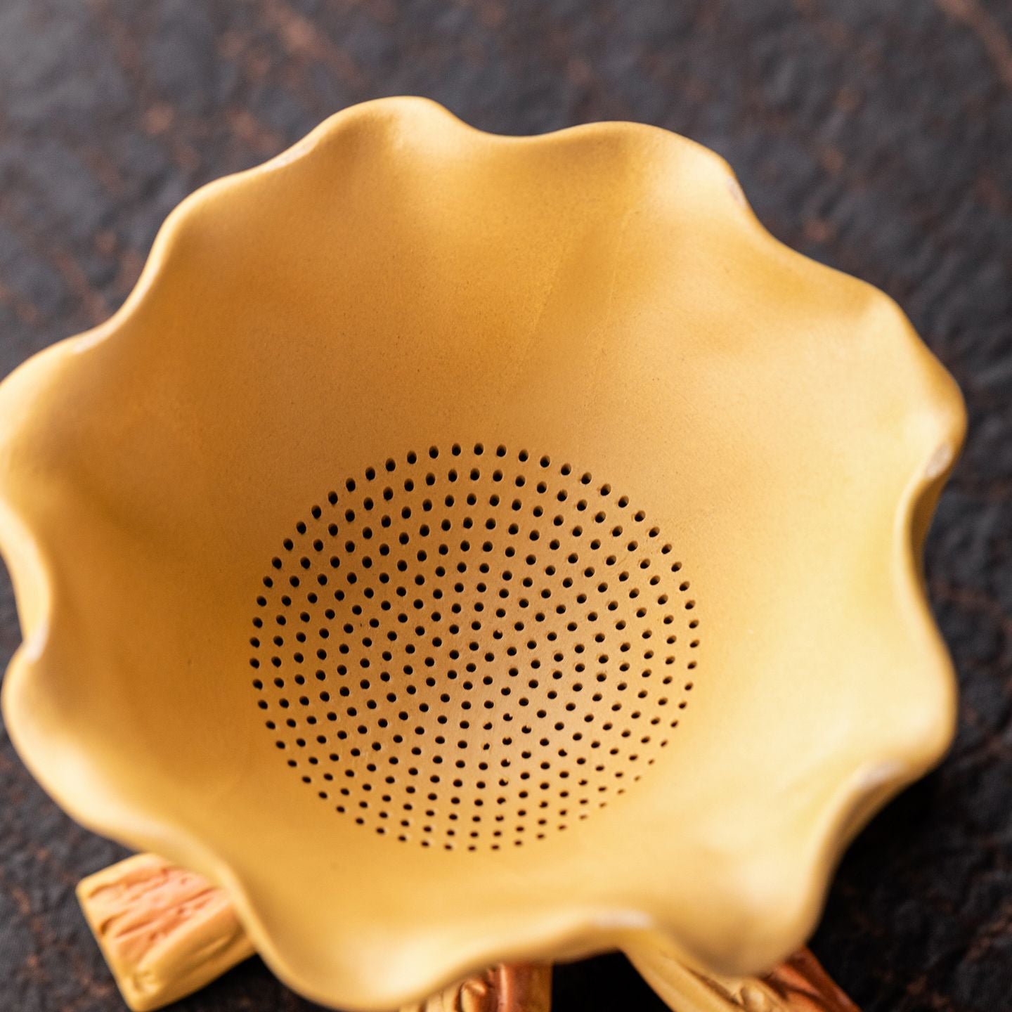 Zisha Clay Mini Fire Basin Tea Strainer Set | Yixing Purple Clay Gongfu Teaware