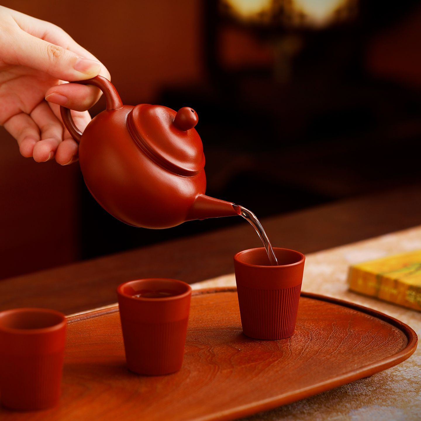 Mini Handcrafted Matte Zisha Teapot | Small-Batch Yixing Purple Clay Pot 110ml