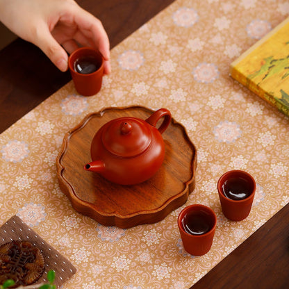 Mini Handcrafted Matte Zisha Teapot | Small-Batch Yixing Purple Clay Pot 110ml