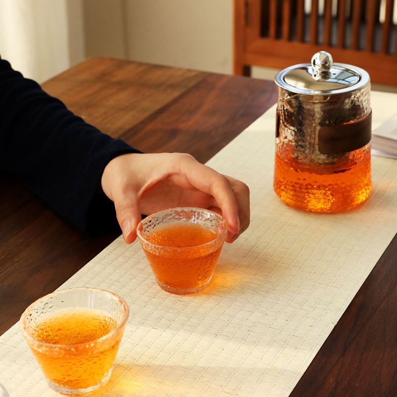 Glass Travel Tea Set – 1 Teapot & 5 Tasting Cups | Portable Gongfu Tea Kit