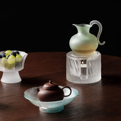 Frosted Glass Pitcher | 200ml | Sage Green Tea Ware