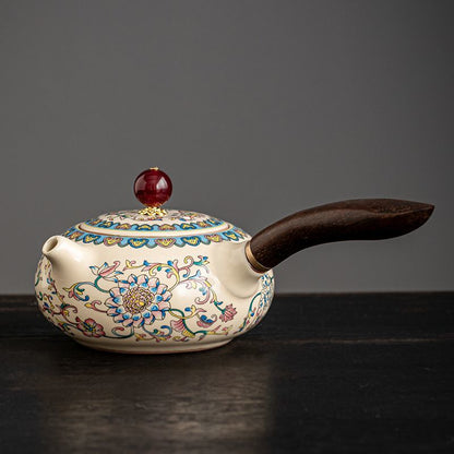 Ru Ware Side-Handle Pitcher | 220ml | Colored Glaze Ceramic