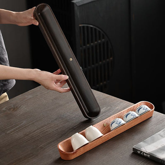 Solid Wood Teacup Drying Rack