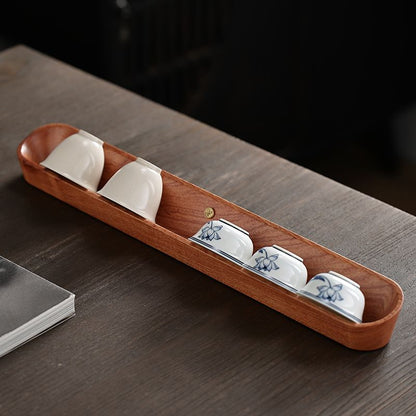 Solid Wood Teacup Drying Rack