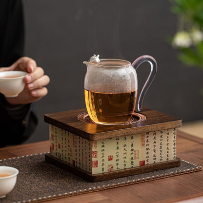 Bamboo & Wood Candle Tea Warmer with Ambient Screen