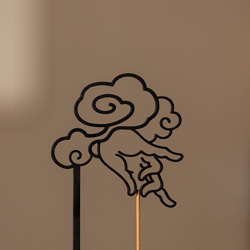 Zen Inverted Incense Burner – 'Picking a Flower' with Monk Figurine