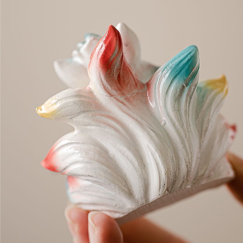 Nine-Tailed Fox Color-Changing Tea Pet – Colorful Ceramic Sculpture