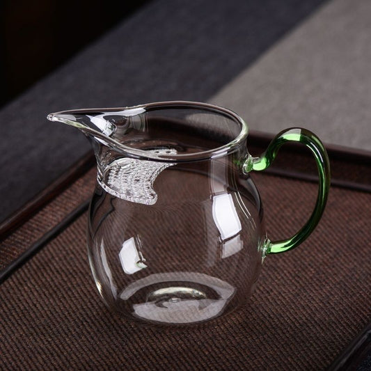 Crescent Glass Pitcher with Built-In Strainer | 250ml