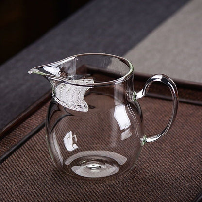 Crescent Glass Pitcher with Built-In Strainer | 250ml
