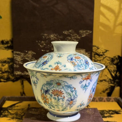 Doucai Daisy Jingdezhen Ceramic Teaware