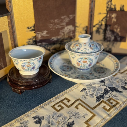 Doucai Daisy Jingdezhen Ceramic Teaware