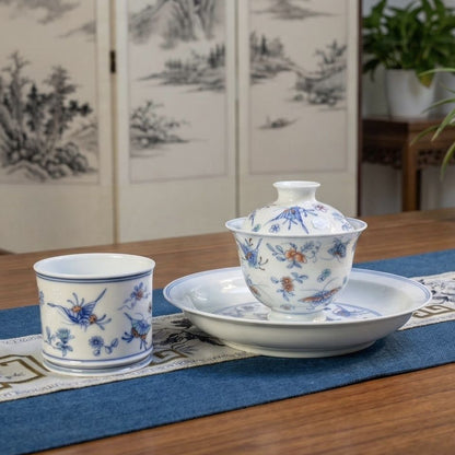 Butterfly & Blossom Jingdezhen Ceramic Teaware