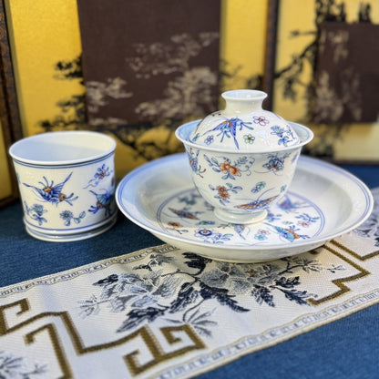 Butterfly & Blossom Jingdezhen Ceramic Teaware