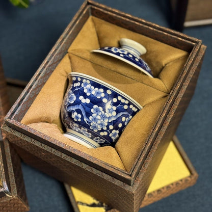 Ice Blue Plum Blossom Jingdezhen Ceramic Teaware