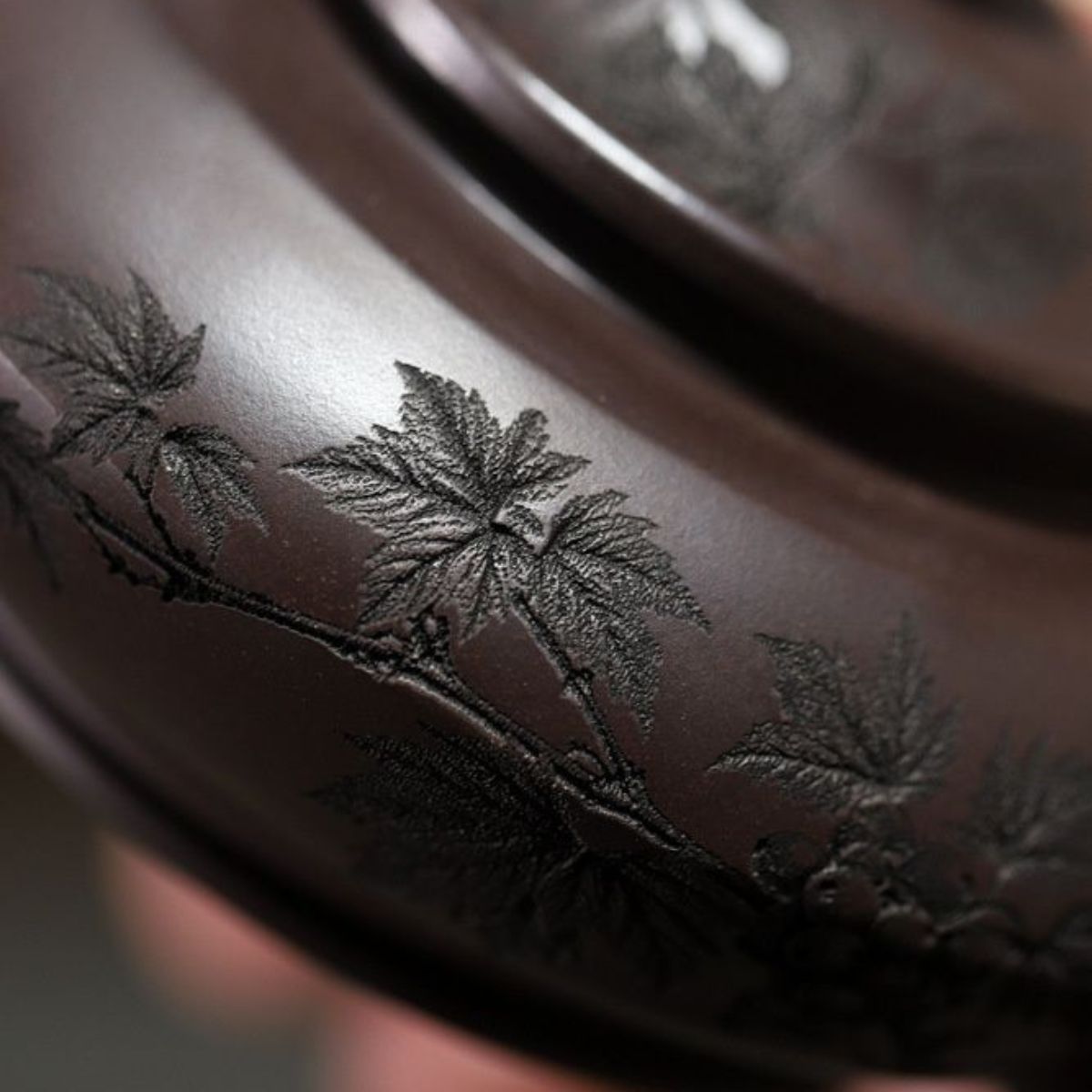 Fei Huang Teng Da Yixing Tea Set | Chi Long Xue Sha Red Dragon Clay | Teapot & 2 Cups