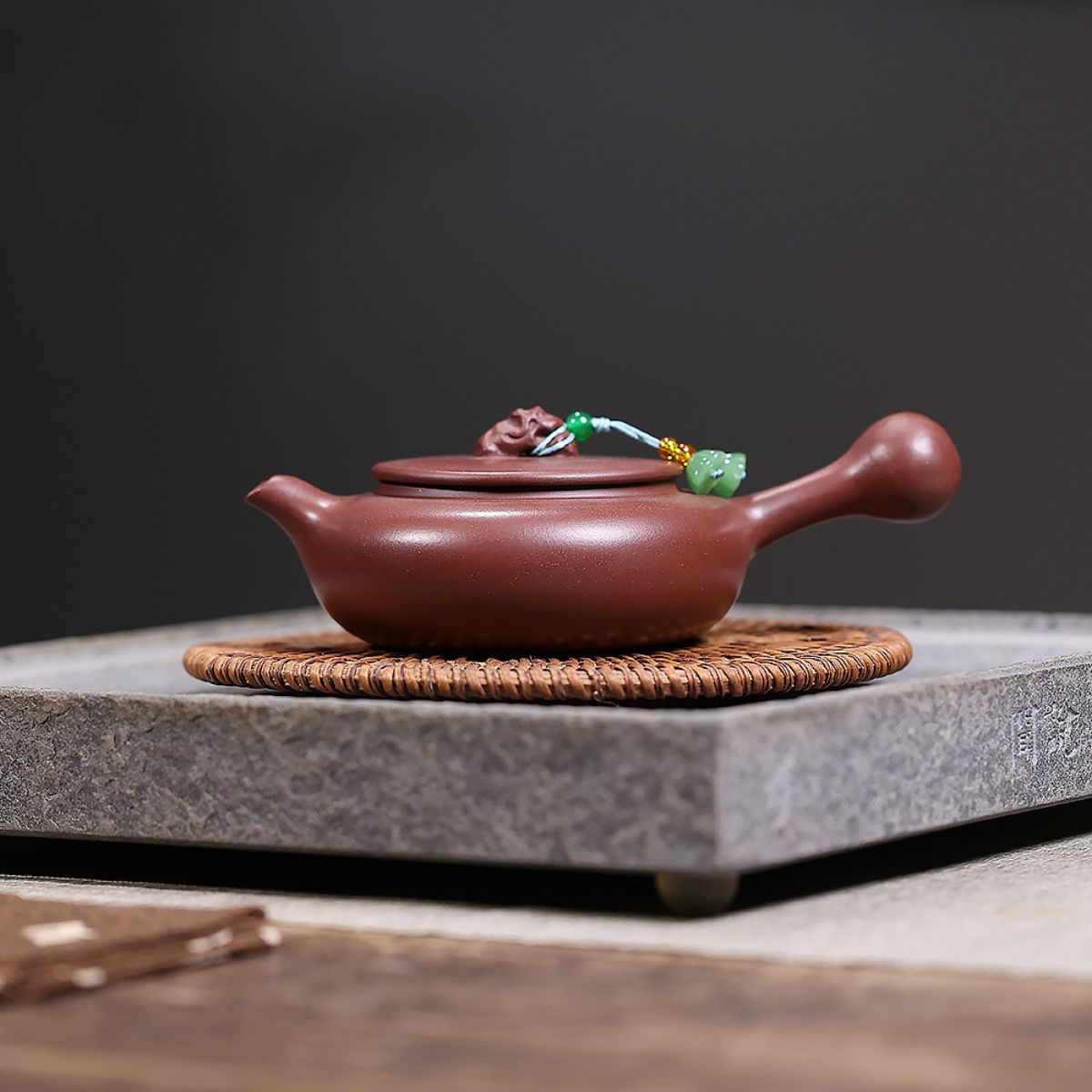 Taihu Stone Tang Yu Zisha Teapot | Raw Ore Purple Clay | 160ml Handcrafted Gongfu Tea Pot