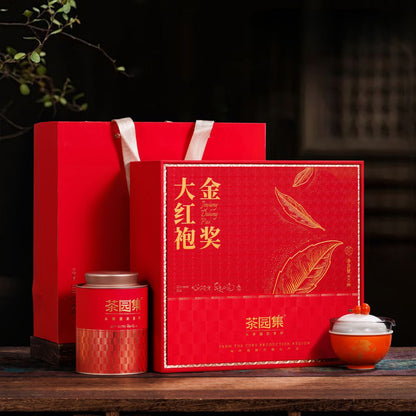 Award-Winning Da Hong Pao Gift Box | Wuyi Rock Oolong with Portable Tea Set