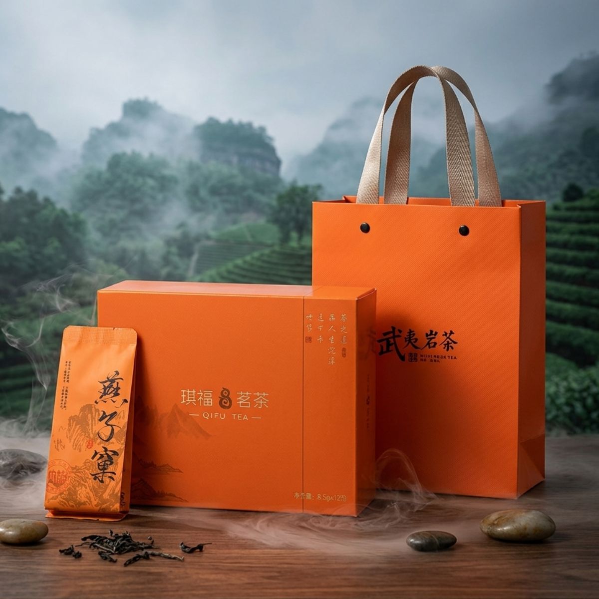 Yan Zi Ke Rou Gui Rock Oolong Tea – Premium Gift Box (8.5g × 12 Sachets)