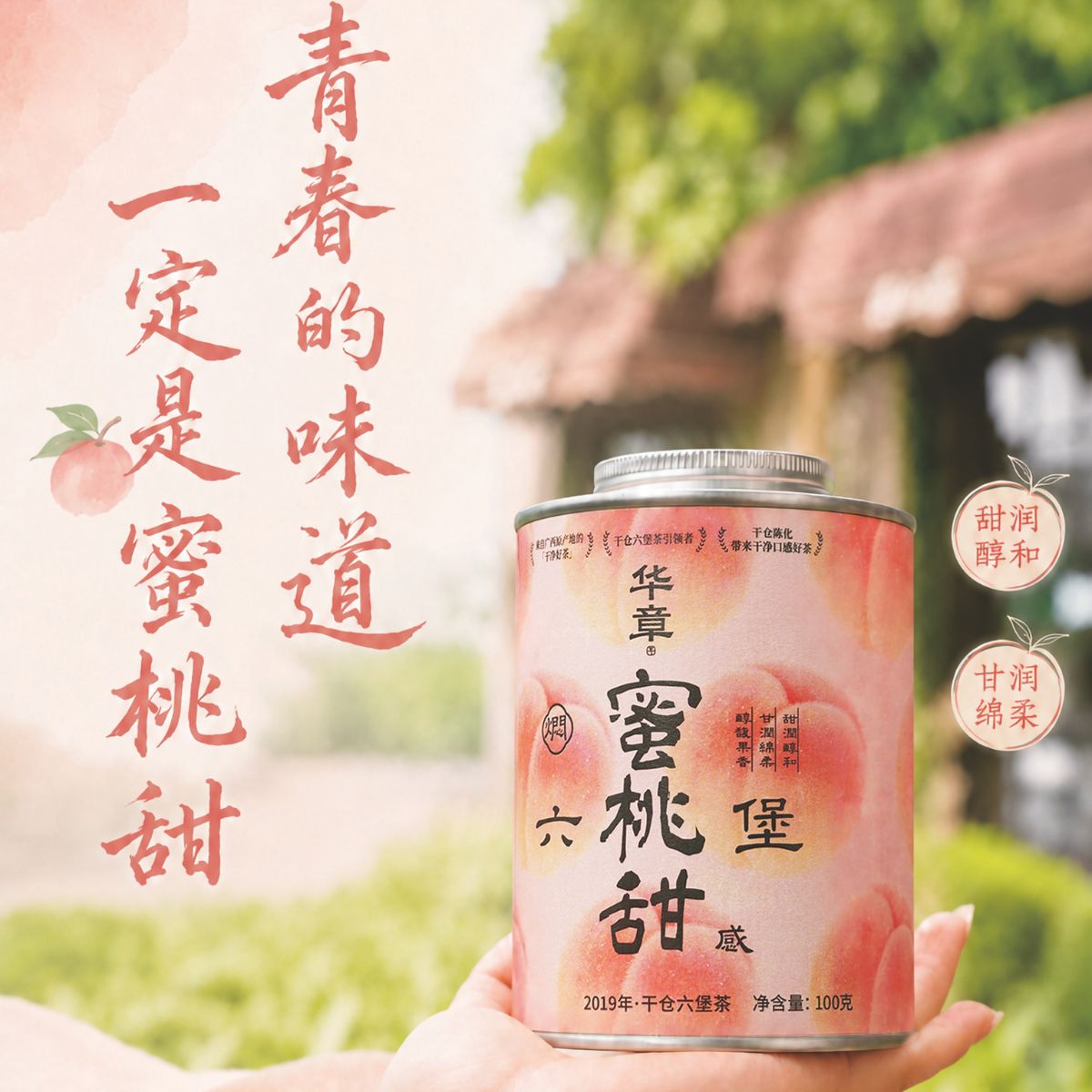 Hua Zhang Liu Bao Tea — Honey Peach Sweet | Light, Fresh & Naturally Fruity Dark Tea
